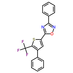 3-苯基-5-4-苯基-5-(三氟甲基)-2-噻吩-1,2,4-噁二唑结构式_256414-81-0结构式