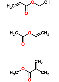 2-甲基-2-丙烯酸甲酯与乙烯基乙酸酯和 2-丙烯酸乙酯聚合物结构式_25767-84-4结构式