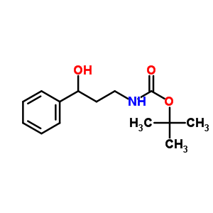 (3-羟基-3-苯基丙基)氨基甲酸叔丁酯结构式_257892-43-6结构式