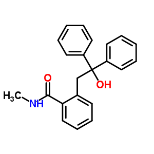 2-(2-羟基-2,2-二苯基乙基)-n-甲基-苯甲酰胺结构式_2594-59-4结构式
