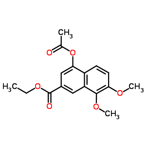 4-乙酰基氧基-7,8-二甲氧基萘-2-羧酸乙酯结构式_26129-62-4结构式