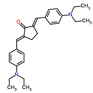 (2E,5E)-2,5-双[(4-(二乙氨基)苯基)亚甲基]环戊酮结构式_261360-66-1结构式