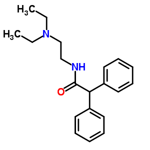 n-[2-(二乙基氨基)乙基]-a-苯基-苯乙酰胺结构式_2618-52-2结构式