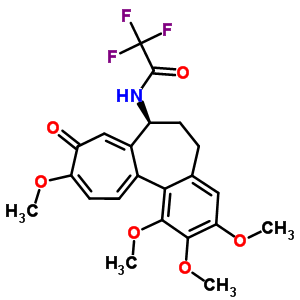 N-[(S)-5,6,7,9-四氢-1,2,3,10-四甲氧基-9-氧代苯并[a]庚搭烯-7-基]-2,2,2-三氟乙酰胺结构式_26195-65-3结构式