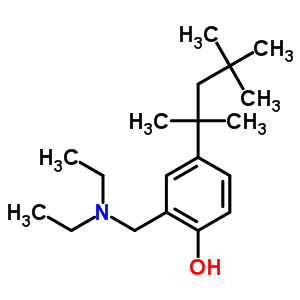 2-[(二乙基氨基)甲基]-4-(1,1,3,3-四甲基丁基)-苯酚结构式_26398-72-1结构式