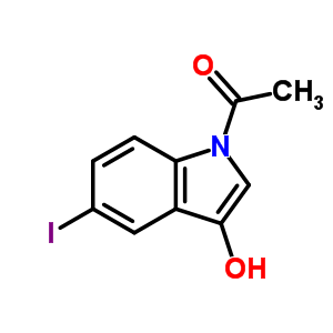 1-(3-羟基-5-碘-1H-吲哚-1-基)-乙酮结构式_26490-99-3结构式 1-(3-羟基-5-碘-1H-吲哚-1-基)-乙酮结构式_26490-99-3结构式