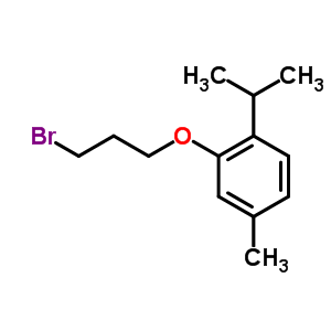 2-(3-溴丙氧基)-4-甲基-1-(1-甲基乙基)-苯结构式_26646-40-2结构式