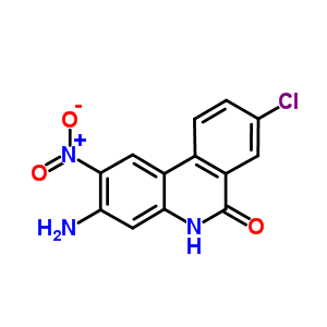 3-氨基-8-氯-2-硝基-6(5H)-邻二氮杂菲酮结构式_26689-70-3结构式