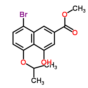 8-溴-4-羟基-5-(1-甲基乙氧基)-2-萘羧酸甲酯结构式_267881-57-2结构式