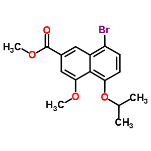 8-溴-4-甲氧基-5-(1-甲基乙氧基)-2-萘羧酸甲酯结构式_267881-58-3结构式