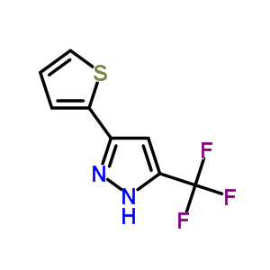 5-(2-噻吩)-3-(三氟甲基)吡唑结构式_26974-16-3结构式