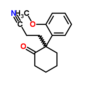 1-(2-甲氧基苯基)-2-氧代环己烷丙腈结构式_2702-83-2结构式