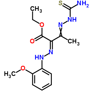 3-[2-(氨基硫氧代甲基)肼基]-2-[2-(2-甲氧基苯基)肼基]-丁酸乙酯结构式_27115-82-8结构式