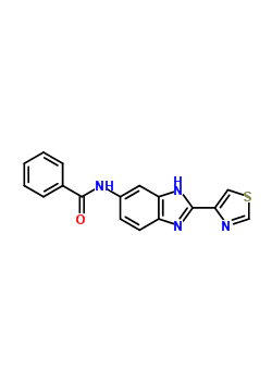N-[2-(4-噻唑)-1H-苯并咪唑-6-基]苯甲酰胺结构式_27146-34-5结构式