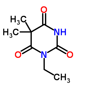 2,4,6(1H,3h,5h)-pyrimidinetrione,1-ethyl-5,5-dimethyl-Structure,27653-61-8Structure 2,4,6(1H,3h,5h)-pyrimidinetrione,1-ethyl-5,5-dimethyl- Structure,27653-61-8Structure