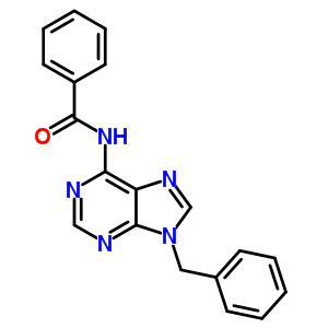 n-[9-(苯基甲基)-9h-嘌呤-6-基]-苯甲酰胺结构式_2770-74-3结构式