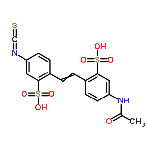 5-(乙酰基氨基)-2-[2-(4-异硫代氰酰基-2-硫苯基)乙烯]-苯磺酸结构式_27816-59-7结构式