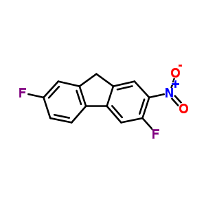 3,7-二氟-2-硝基-9H-芴结构式_2795-55-3结构式