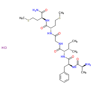 L-alanyl-l-phenylalanyl-l-isoleucylglycyl-l-methionyl-methioninamide hydrochlorideStructure,2807-80-9Structure L-alanyl-l-phenylalanyl-l-isoleucylglycyl-l-methionyl-methioninamide hydrochloride Structure,2807-80-9Structure