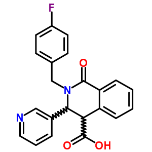 2-(4-氟苄基)-1-氧代-3-吡啶-3-基-1,2,3,4-四氢异喹啉-4-羧酸结构式_281206-13-1结构式