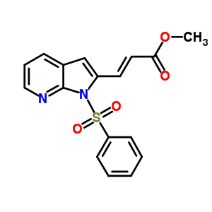 (E)-3-(1-(苯基磺酰基)-1H-吡咯并[2,3-b]吡啶-2-基)丙烯酸甲酯结构式_282734-70-7结构式