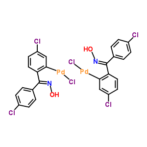 [5-氯-2-[(E)-C-(4-氯苯基)-N-羟基-亚胺甲酰基]苯基]钯(1+)二氯化物结构式_287410-78-0结构式