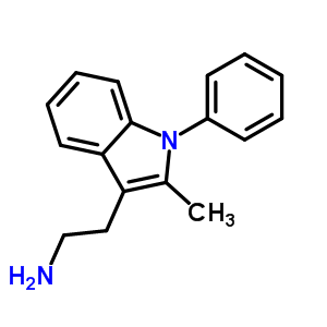 2-(2-甲基-1-苯基-1H-吲哚-3-基)-乙胺结构式_28856-30-6结构式