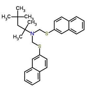 2,4,4-三甲基-N,N-双[(2-萘硫代)甲基]-2-戊胺结构式_28926-16-1结构式