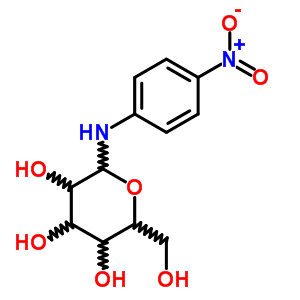 N-(4-硝基苯基)-D-吡喃葡萄糖胺结构式_2893-21-2结构式 N-(4-硝基苯基)-D-吡喃葡萄糖胺结构式_2893-21-2结构式