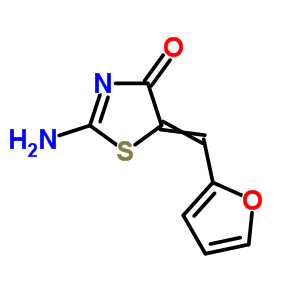 2-氨基-5-(2-呋喃亚甲基)-4(5H)-噻唑酮结构式_29095-25-8结构式