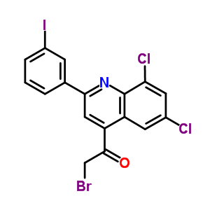 2-溴-1-[6,8-二氯-2-(3-碘苯基)-4-喹啉]-乙酮结构式_29240-68-4结构式