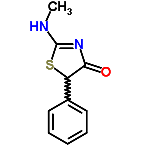 2-(甲基氨基)-5-苯基-4(5H)-噻唑酮结构式_2933-32-6结构式