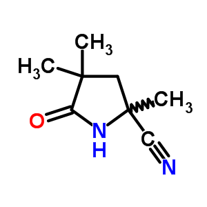 2-Pyrrolidinecarbonitrile,2,4,4-trimethyl-5-oxo- Structure