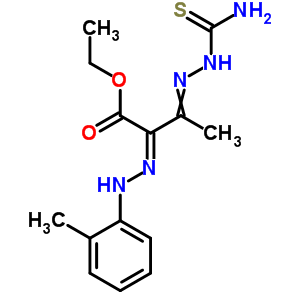3-[2-(氨基硫氧代甲基)肼基]-2-[2-(2-甲基苯基)肼基]-丁酸乙酯结构式_29783-75-3结构式