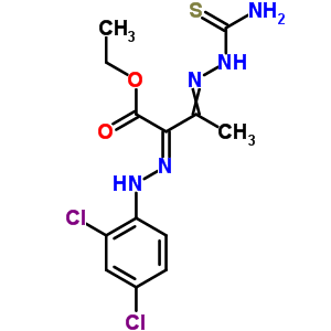3-[2-(氨基硫氧代甲基)肼基]-2-[2-(2,4-二氯苯基)肼基]-丁酸乙酯结构式_29783-81-1结构式