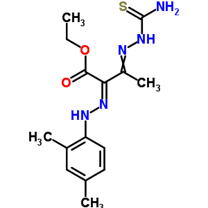 3-[2-(氨基硫氧代甲基)肼基]-2-[2-(2,4-二甲基苯基)肼基]-丁酸乙酯结构式_29783-83-3结构式