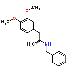 N-苄基-1-(3,4-二甲氧基苯基)丙烷-2-胺结构式_2980-07-6结构式