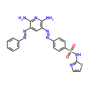 4-[2-[2,6-二氨基-5-(2-苯基二氮杂烯)-3-吡啶]二氮杂烯]-n-2-噻唑-苯磺酰胺结构式_29817-76-3结构式