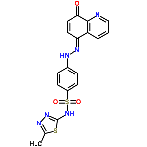 4-[2-(8-羟基-5-喹啉)二氮杂烯]-n-(5-甲基-1,3,4-噻二唑-2-基)-苯磺酰胺结构式_29821-96-3结构式