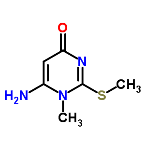 6-氨基-1-甲基-2-(甲基硫代)-4(1H)-嘧啶酮结构式_29877-80-3结构式