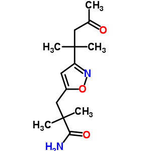 3-(1,1-二甲基-3-氧代丁基)-a,a-二甲基-5-异噁唑丙酰胺结构式_29945-93-5结构式
