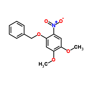 1,2-二甲氧基-4-硝基-5-(苯基甲氧基)-苯结构式_30058-43-6结构式