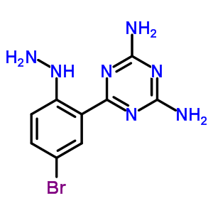 6-(5-溴-2-肼基苯基)-1,3,5-三嗪-2,4-二胺结构式_30101-80-5结构式