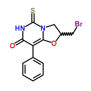 2-(溴甲基)-2,3,5,6-四氢-8-苯基-5-硫氧代-7H-噁唑并[3,2-c]嘧啶-7-酮结构式_30409-27-9结构式