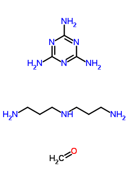 甲醛与N-(3-氨基丙基)-1,3-丙烷二胺和1,3,5-三嗪-2,4,6-三胺的聚合物结构式_30584-00-0结构式
