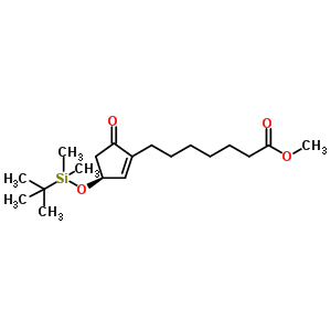 (S)-(-)-3-(叔丁基二甲基硅氧基)-5-氧-1-环戊烯-1-庚酸甲酯结构式_308103-47-1结构式