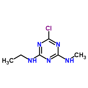 2-氯-4-乙基氨基-6-甲基氨基-s-三嗪结构式_3084-92-2结构式