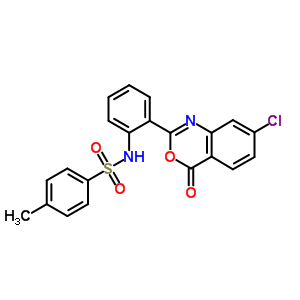 n-[2-(7-氯-4-氧代-4H-3,1-苯并噁嗪-2-基)苯基]-4-甲基-苯磺酰胺结构式_31199-40-3结构式