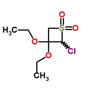 2-氯-3,3-二乙氧基-硫化环丙烷 1,1-二氧化物结构式_31247-22-0结构式