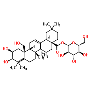 (2Alpha,3beta,19alpha)-2,3,19-trihydroxyolean-12-en-28-oic acid beta-d-glucopyranosyl esterStructure,31297-79-7Structure (2Alpha,3beta,19alpha)-2,3,19-trihydroxyolean-12-en-28-oic acid beta-d-glucopyranosyl ester Structure,31297-79-7Structure